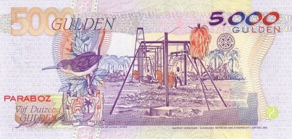 Surinam 5.000 SRD arka yüz