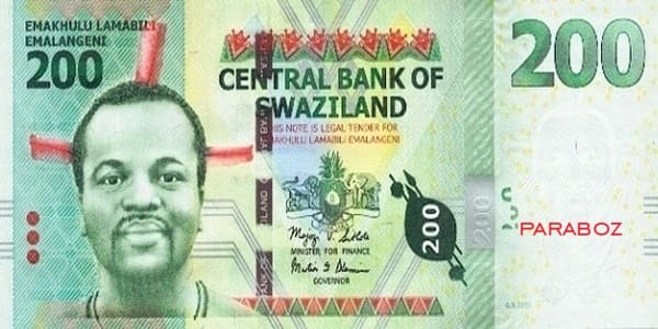 Swaziland 200 SZL ön yüz