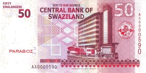 Swaziland 50 SZL arka yüz