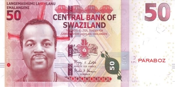 Swaziland 50 SZL ön yüz