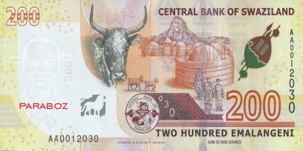 Swaziland 200 SZL arka yüz