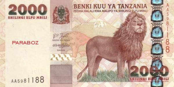 Tanzanya 2 TZS ön yüz