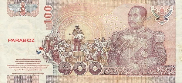 Tayland 100 THB arka yüz