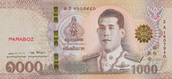 Tayland 1.000 THB ön yüz
