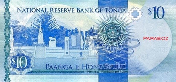Tonga 10 TOP arka yüz