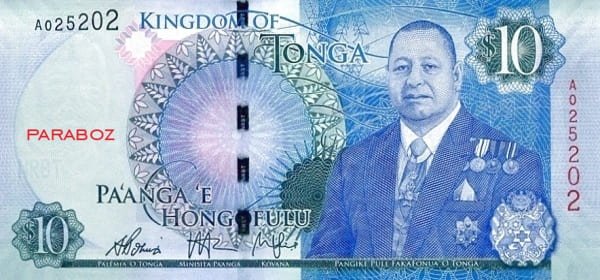 Tonga 10 TOP ön yüz