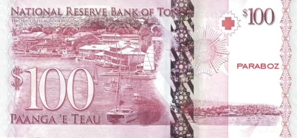 Tonga 100 TOP arka yüz
