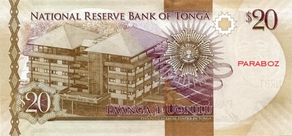 Tonga 20 TOP arka yüz