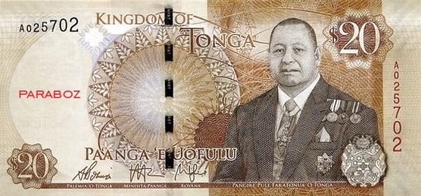 Tonga 20 TOP ön yüz