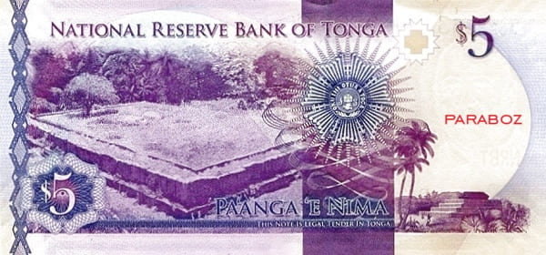 Tonga 5 TOP arka yüz