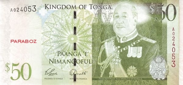 Tonga 50 TOP ön yüz