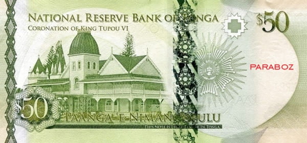 Tonga 50 TOP arka yüz