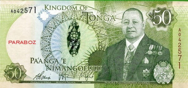 Tonga 50 TOP ön yüz