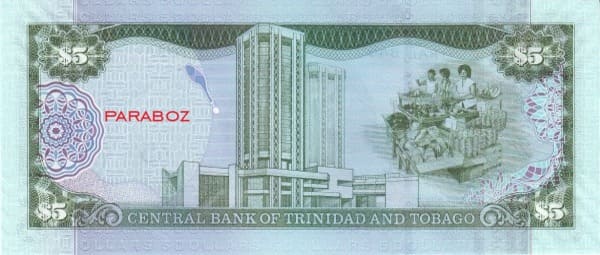 Trinidad ve Tobago 5 TTD arka yüz