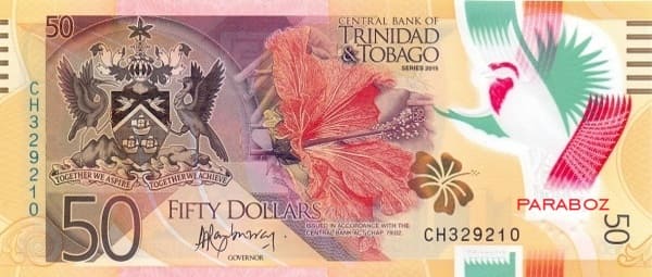 Trinidad ve Tobago 50 TTD ön yüz