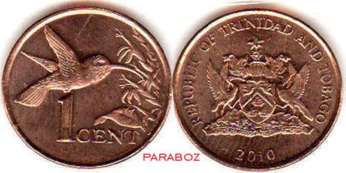 Trinidad ve Tobago 0,01 TTD ön yüz