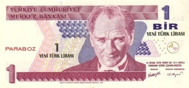 Türkiye 1 TRY ön yüz