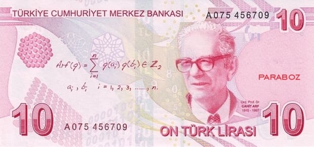 Türkiye 10 TRY arka yüz