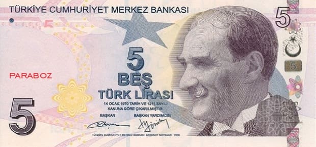 Türkiye 5 TRY ön yüz