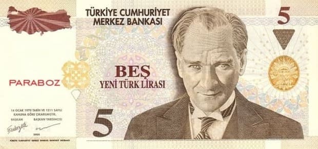 Türkiye 5 TRY ön yüz