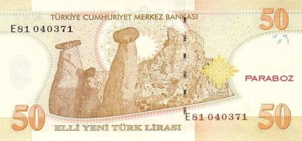 Türkiye 50 TRY arka yüz