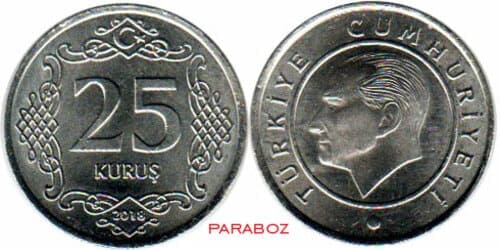 Türkiye 25 TRY ön yüz