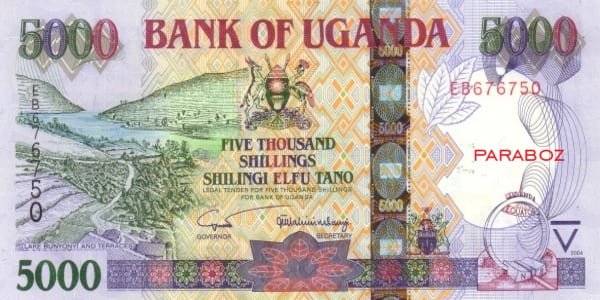 Uganda 5 UGX ön yüz