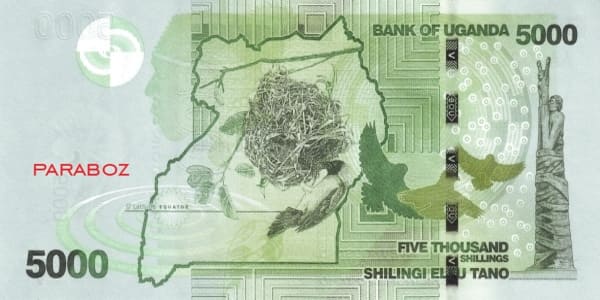 Uganda 5 UGX arka yüz