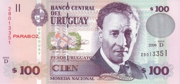 Uruguay 100 UYU ön yüz