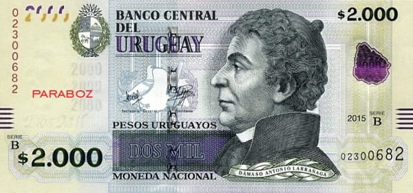 Uruguay 2.000 UYU ön yüz