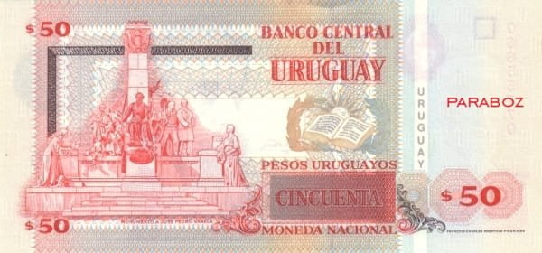 Uruguay 50 UYU arka yüz