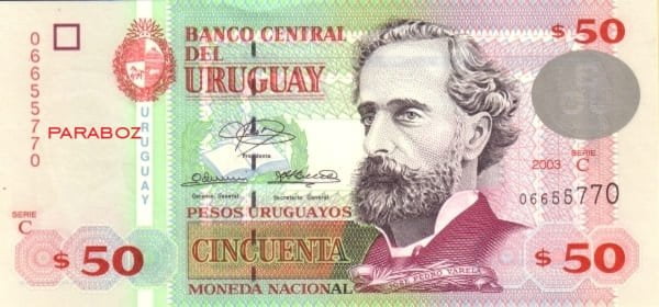 Uruguay 50 UYU ön yüz