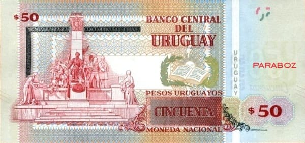 Uruguay 50 UYU arka yüz