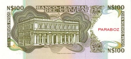 Uruguay 100 UYU arka yüz