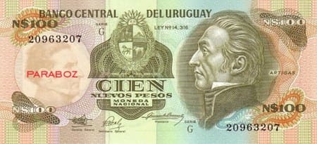 Uruguay 100 UYU ön yüz
