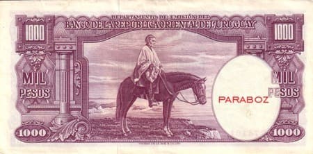 Uruguay 1.000 UYU arka yüz