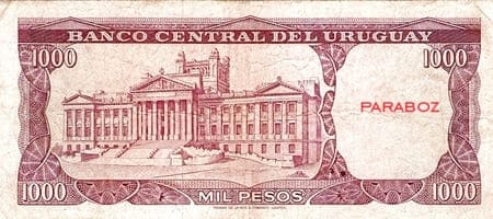 Uruguay 1.000 UYU arka yüz