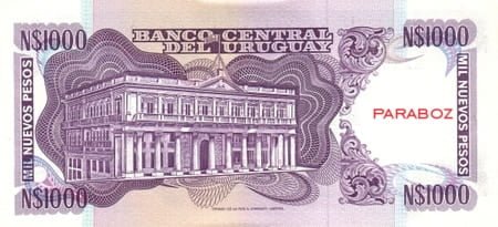 Uruguay 1.000 UYU arka yüz