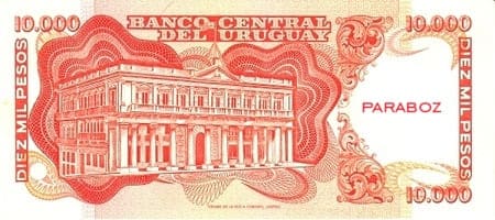 Uruguay 10.000 UYU arka yüz