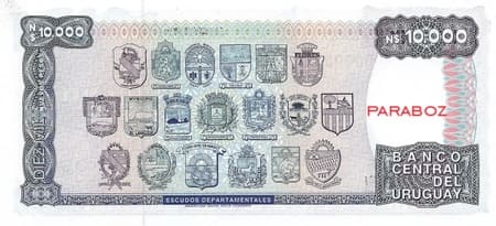 Uruguay 10.000 UYU arka yüz