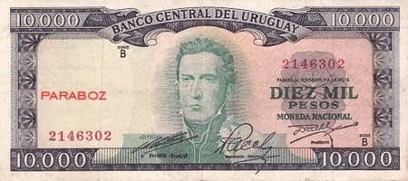 Uruguay 10.000 UYU ön yüz
