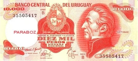 Uruguay 10.000 UYU ön yüz