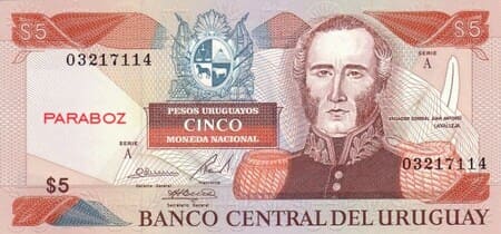 Uruguay 5 UYU ön yüz