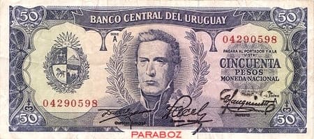 Uruguay 50 UYU ön yüz