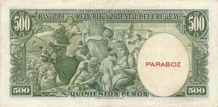 Uruguay 500 UYU arka yüz