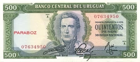 Uruguay 500 UYU ön yüz