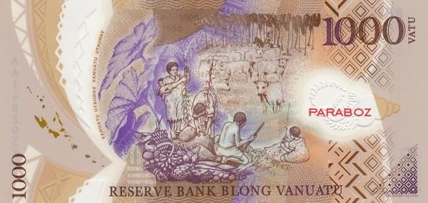 Vanuatu 1.000 VUV arka yüz