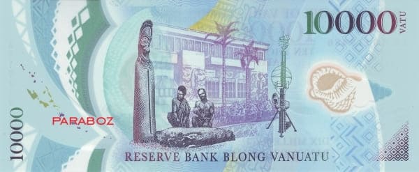 Vanuatu 10.000 VUV arka yüz