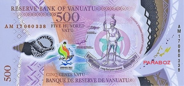 Vanuatu 500 VUV ön yüz