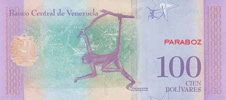Venezuela 100 VEF arka yüz